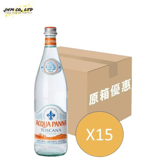 Acqua Panna 意大利天然礦泉水 (玻璃樽) 750亳升 15支裝